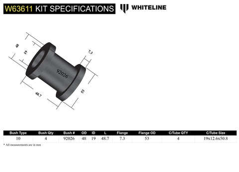 Rear Upper Trailing Arm Bush Kit