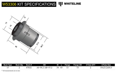 Front Lower Control Arm Bush Kit (Front)