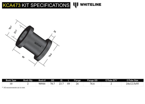 Front Lower Control Arm - Offset Caster Kit